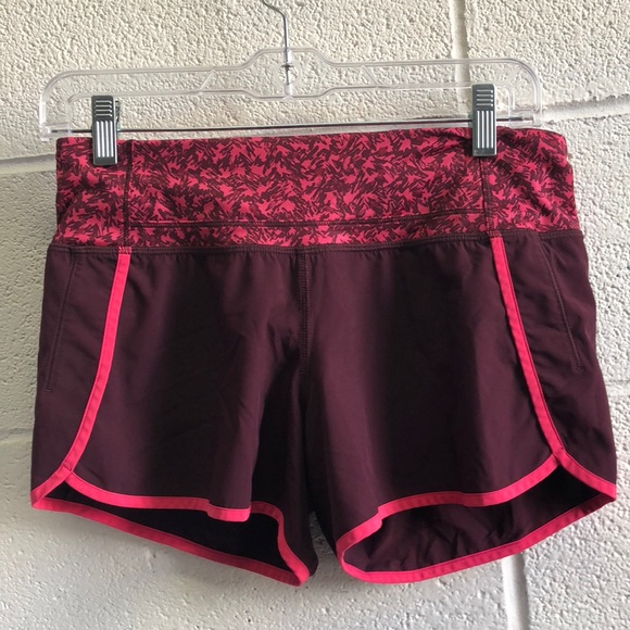 lululemon athletica Pants - Lululemon burgundy and red shorts, sz 4, 62035